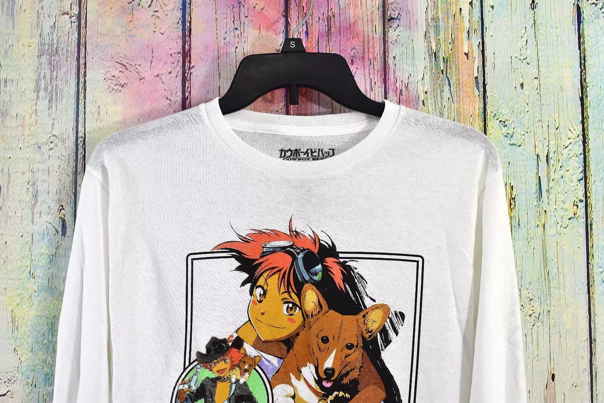Unisex Cowboy Bebop Long Sleeve T-Shirt SMALL, MEDIUM Crew-Neck Anime NWT