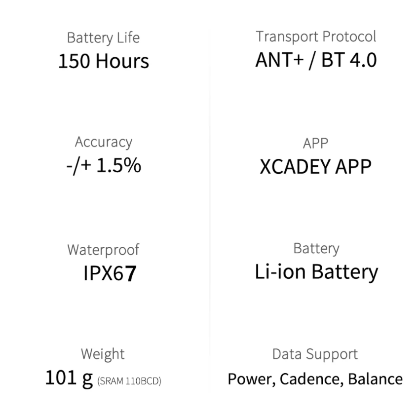 XCADEY XPOWER-S MTB Spider Power Meter For Shimano Crank Chainring ...