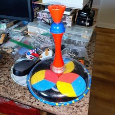 Vintage Metal spinning Toy Top Works great 