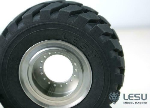 LESU Stainless Steel Wheel Hubs Metal for 1/15 Loader Truck RC Cars Model Spare - Picture 4 of 7