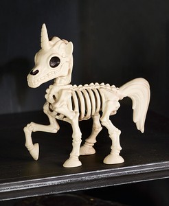 skeleton unicorn halloween beach animal decor wizard