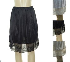 NWT 22"-25" Knee Length Women Plain Half Slip Ladies 100 Polyester S- 2X