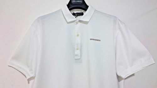 DSQUARED2 POLO BIANCA UOMO MANICA CORTA TAGLIA XL CON BOTTONI COTONE DSQUARED D2 - Foto 2 di 11