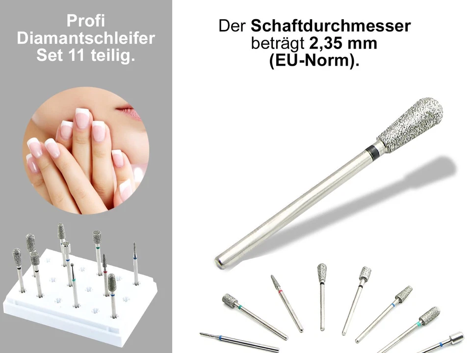 Fußpflege Set Pediküre Diamantschleifer 13 tlg - Bild 2 von 4