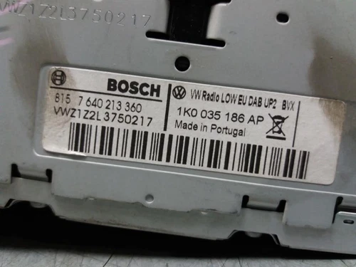 1K0035186AP Sistema Audio/Radio Cd para VOLKSWAGEN PASSAT BERLINA (362) 2163688 - Imagen 3 de 10