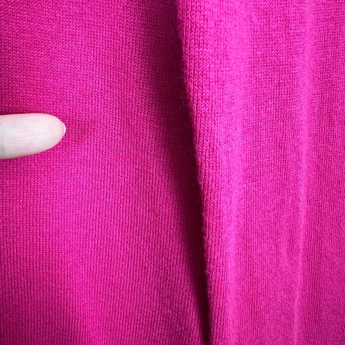 Nuevo Suéter Top Gap Mujer Grande Rosa Algodón Cachemira Manga Larga Henley Volantes - Imagen 5 de 11