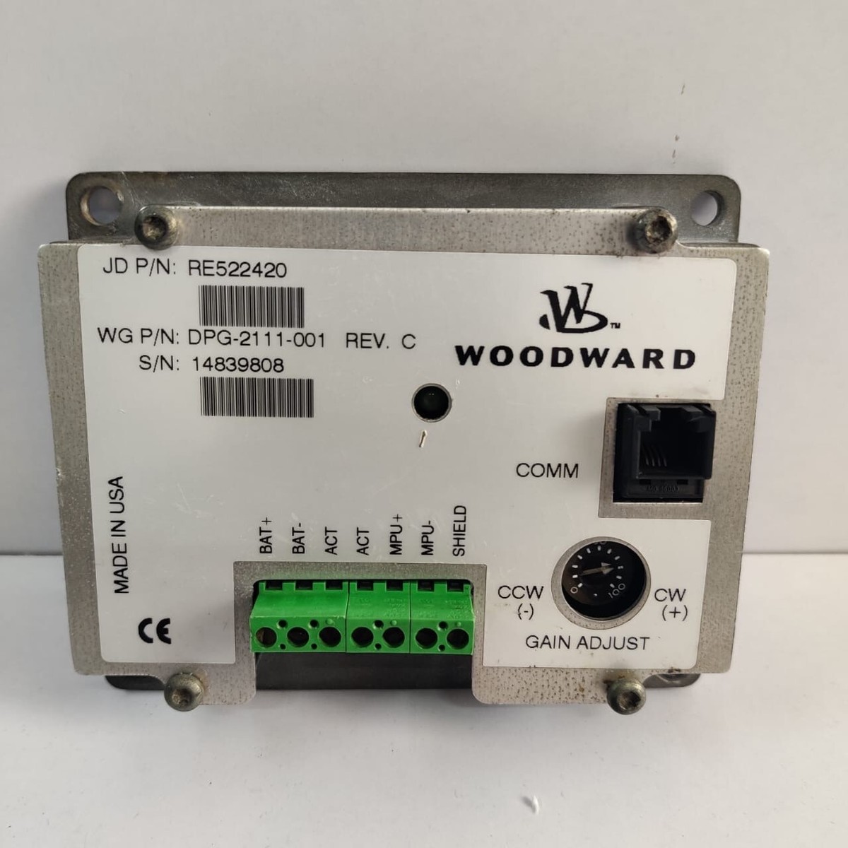 WOODWARD DPG-2111-001 engine speed controller P/N : RE522420
