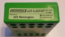 71109 REDDING TYPE-S NECK BUSHING SIZING DIE - 222 REMINGTON - BRAND NEW