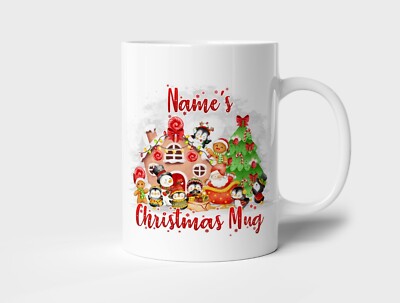 Personalisierte Keramiktasse Weihnachten Lebkuchenhaus