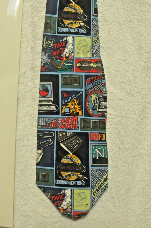*Rare* Vintage INTEL Inside Tie by Nicole Miller  BRAND NEW Collectible 1990s