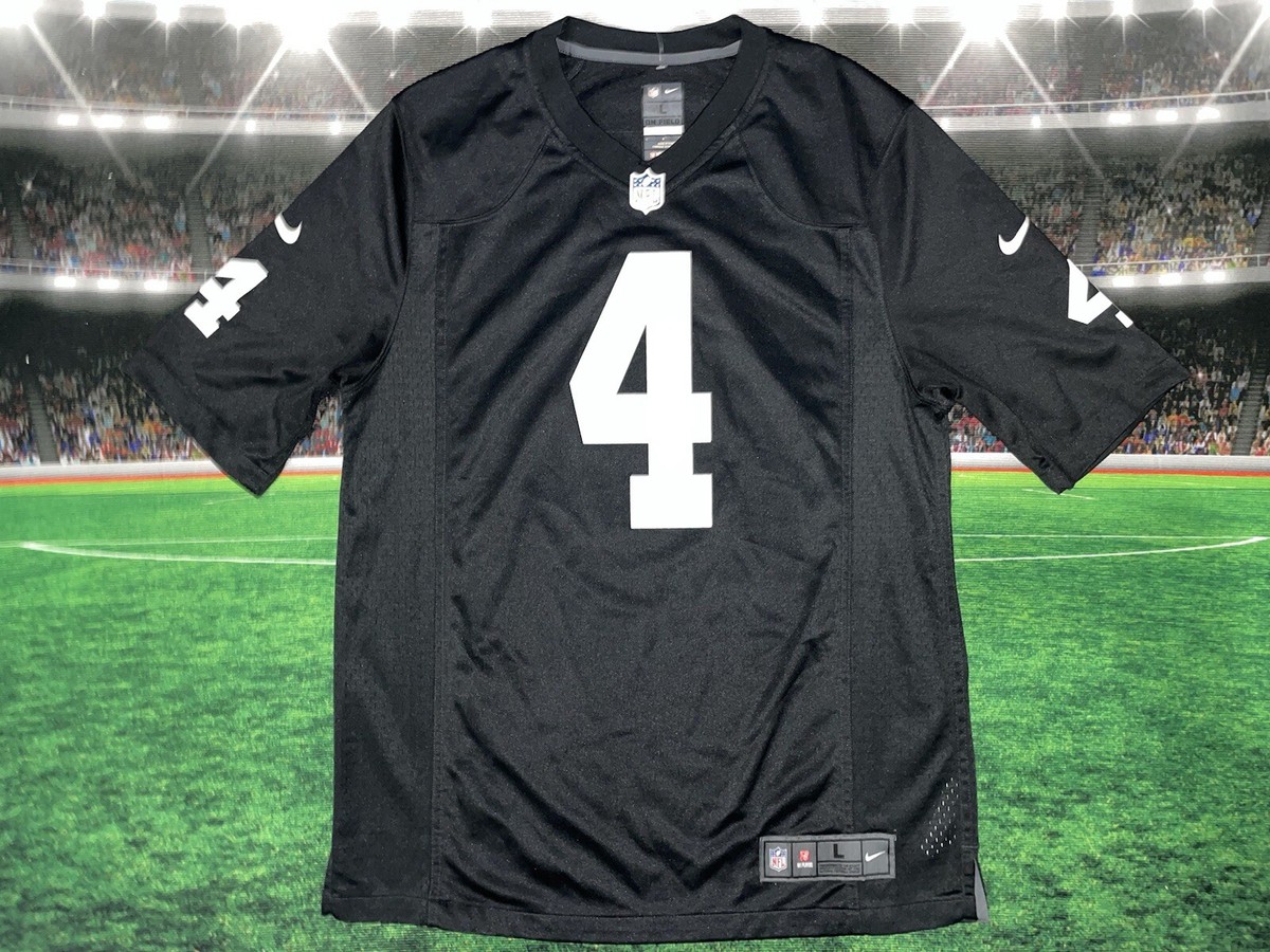 Derek Carr #4 Las Vegas Raiders NIKE On Field Black Jersey Sz