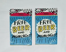 NEW Vtg Carlton Cards Adult Party Invitations FREE Beer & Munchies x2 (20 Cards)