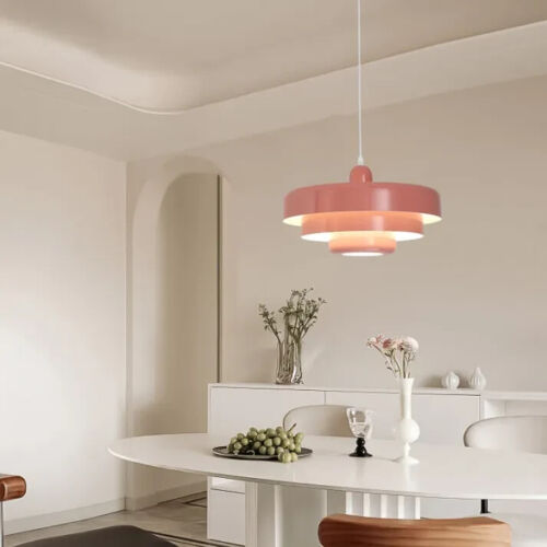 Neu Vintage Kronleuchter Metall Orange Lampe Hängeleuchte Stil 1960er Jahre - Bild 13 von 17