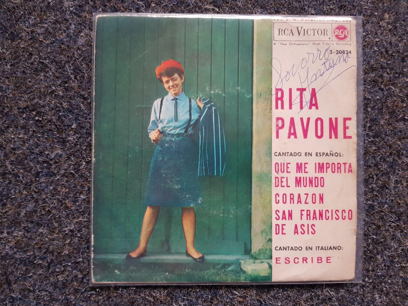 7"" EP Single Vinyl Rita Pavone - Que me importa el mundo SUNG IN SPANISH