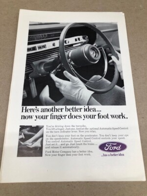 1967 Ford Corporate ''Here's another better idea--Cruise Control'' orig vintage ad