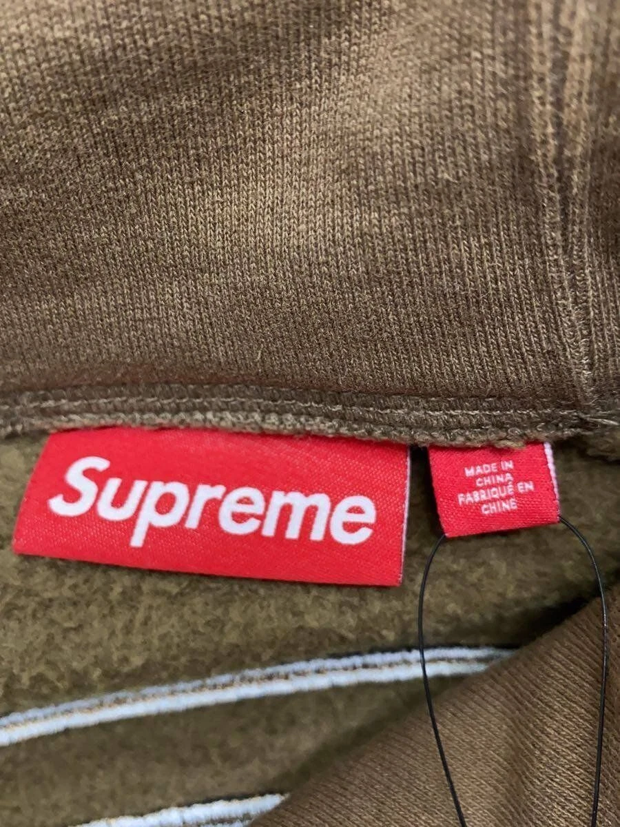 Supreme Felpa con Cappuccio 24SS Avvolta Mezza Zip Felpa con Cappuccio M Cotone Marrone Usata