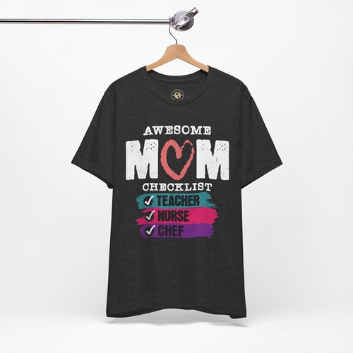 Custom Awesome Mom Checklist Mother's Day Tshirt New Mom Gift Idea Mom to Be - Picture 6 of 61