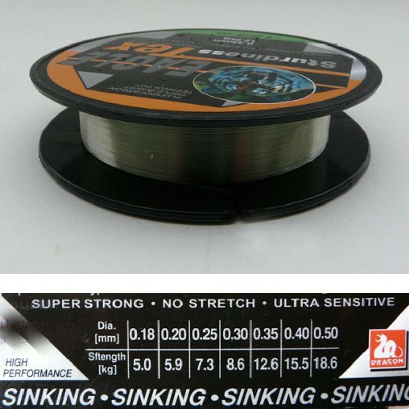 Fil Fluorocarbone Pêche 0,12 Mm - 100 M, Résistance 3 Kg - Invisible Et Résistant Pour Pêche Au Leurres
