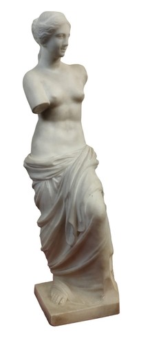 VENUS DE MILO. GRAND TOUR STYLE. CARVED WHITE MARBLE. ANONYMOUS. ITALY (?). 19TH - 第 1/1 張圖片