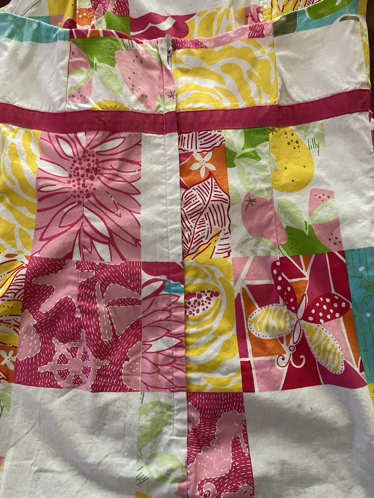 LILLY PULITZER Patchwork Strapless Multicolor Flo… - image 9