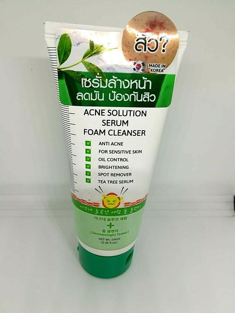 acne solution serum foam cleanser