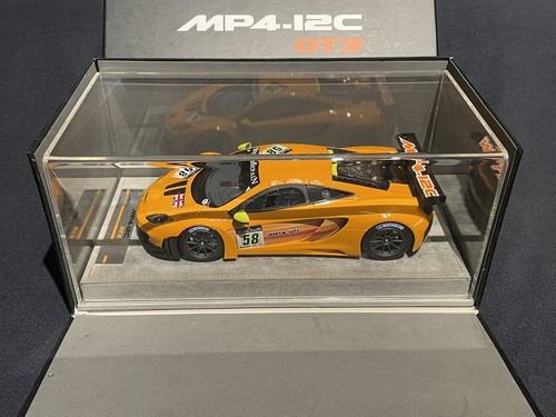 Tecnomodel 1/18 McLaren MP4 12C GT3 #58 Orange Limited 50pcs New - Picture 2 of 5