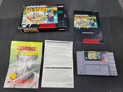 Super Mario All-Stars for Super Nintendo SNES Complete In Box CIB Great Shape