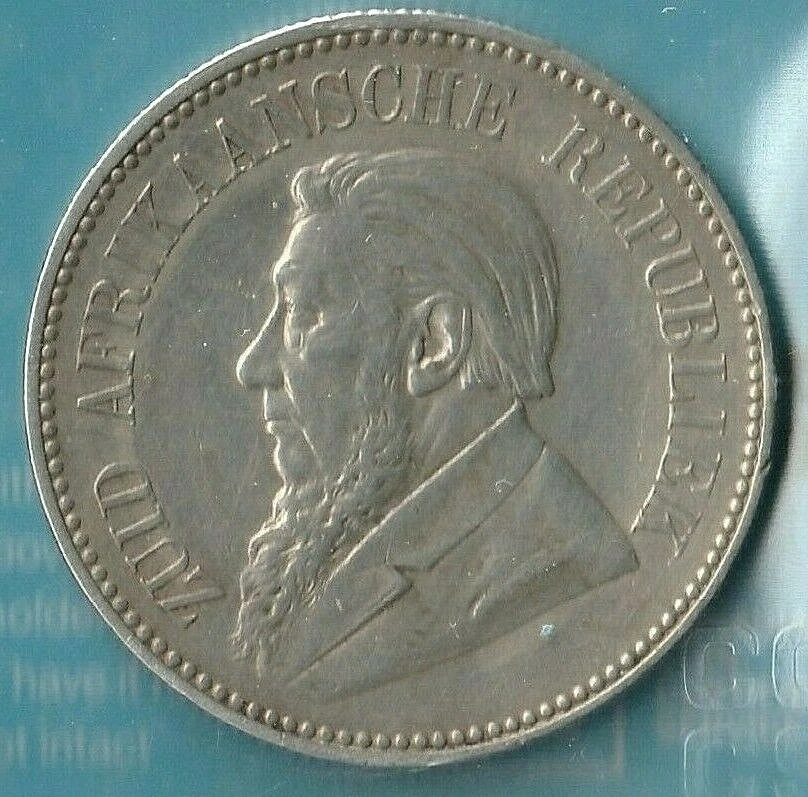 1896 South African Half Crown (2.5 Shillings)- Tiny mintage: 285,000- CCCS: VF20 - Image 2 of 4