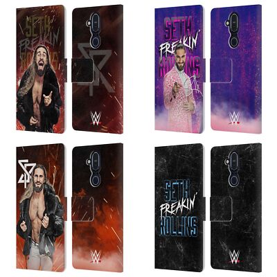 OFFICIAL WWE SETH ROLLINS LEATHER BOOK WALLET CASE COVER FOR NOKIA PHONES