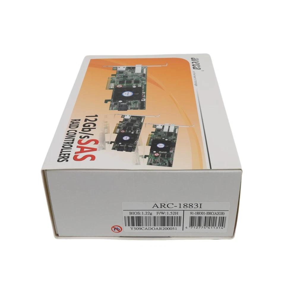 Areca ARC-1883i SAS 12Gb/s 8-Port 2GB Cache PCIe 3.0 x8 RAID Controller Adapter - Image 2 of 4