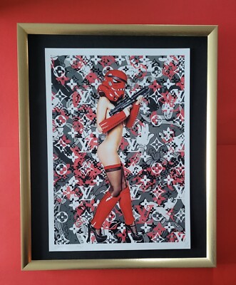  Death NYC Large Framed 16x20in Pop Art COA Star Wars Sexy DESIGNER  ^^