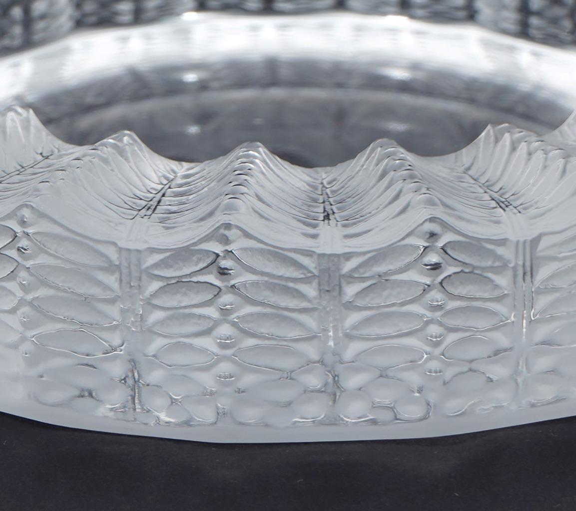 LALIQUE 波模様 クリスタル皿 LALIQUE 波模様 クリスタル皿 LALIQUE 波模様 クリスタル皿
