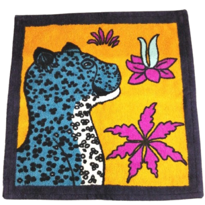 HERMES Paris Cotton Beach Towel Bath Mat Towel Leopards Orange | eBay