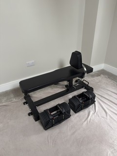 IRONMASTER Super Bench Pro V2 Adjustable Weight Bench PowerBlocks Dumbbells