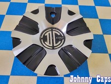 2 Crave Wheels 107-cap-b . Black Silver Metal Center Cap 52 Qty. 1