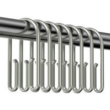 Shower Curtain Hooks Rings  Double Sided Shower Curtain Hooks Rust Proof  12 p...