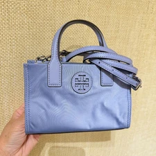 Tory Burch Ella Nylon Shine Mini Tote Pale Iris 164351