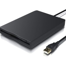 USB Floppy Drive Portable 3.5-inch External Reader for Windows Mac Linux