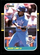 Rudy Law 1987 Donruss #343 Royals MLB READ FREE SHIPPING AutographDen