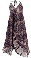 Boho Sommerkleid, Magic Dress, Maxikleid, Neckholder Strandkleid - Schwarz/Flie