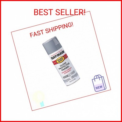 Rust-Oleum 7786830 Stops Rust Spray Paint, 12 oz, Gloss Smoke Gray