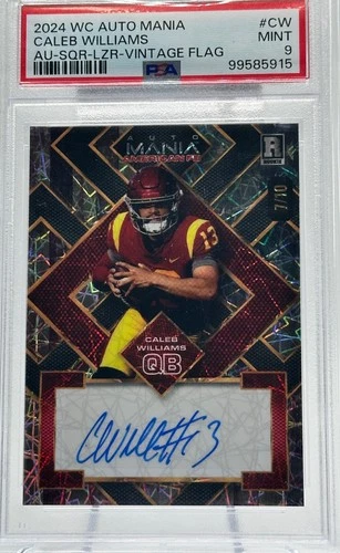 Caleb Williams 2024 Wild Card Auto Mania American Football Hobby Auto /10 PSA 9