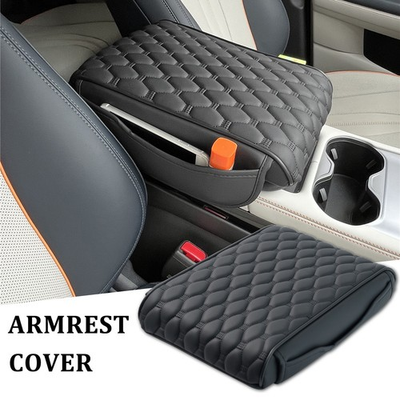 #ad Leather Car Armrest Pad Center Console Box Cover Protector Cushion Accessories⭐ $15.89
