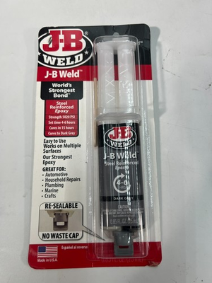 #ad JB WELD 50165 Original Cold Weld 2 Part Epoxy Syringe $10.20