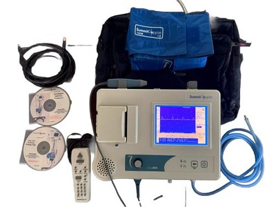 Summit Doppler Vista AVS Vascular Doppler w/ Probe, Case & CDs, and Cuffs