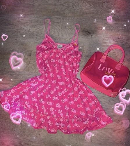 UNDERCOVER RARO MINI ABITO VINTAGE ROSA 86’ Victoria's Secret Love & Romance con borsa