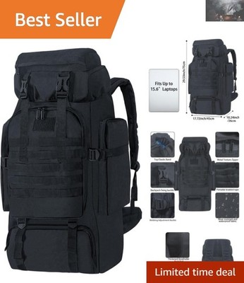 Spacious 80L Waterproof Daypack - Comfortable Travel Backpack with Molle System