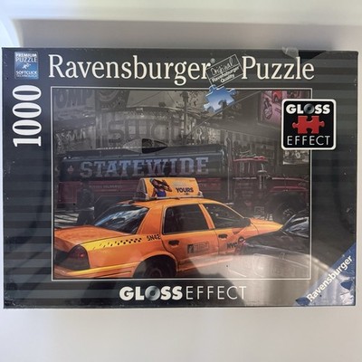 Ravensburger YELLOW TAXI Gloss Effect 1000 Piece Puzzle #194438 NEW Sealed 2012