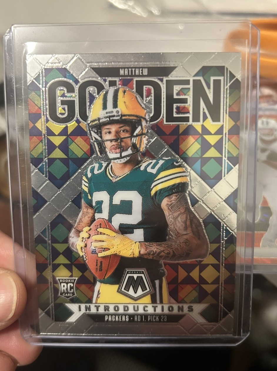 2025 Mosaic Matthew Golden Introductions RC Rookie #4 Packers