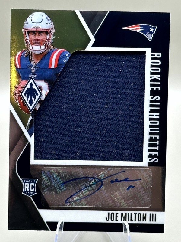 ‼️2024 Panini Phoenix Joe Milton III Auto RC Patch #75/99 New England Patriots